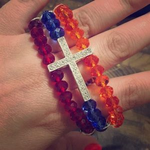 Armenian beaded Cross bracelet